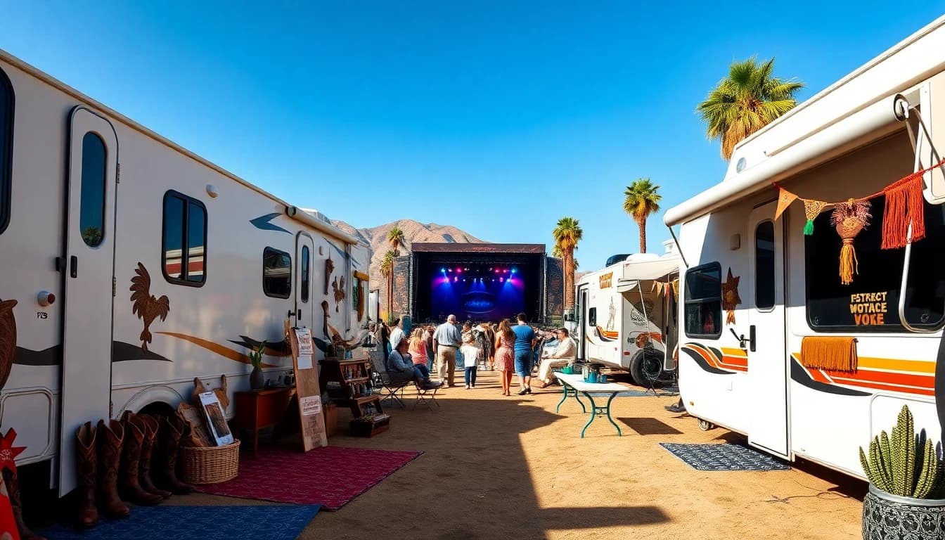 RV camping at the Stagecoach Resort, Empire Polo Club